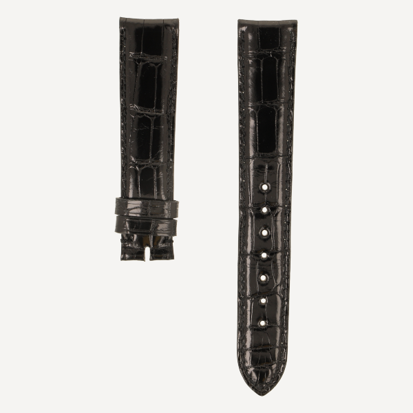 Alligator FC brillant Classic, Breite 18/16, Länge 115/75, Farbe schwarz, Naht ton in Ton