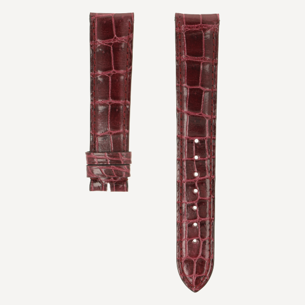 Alligator FC brillant Classic, Breite 18/16, Länge 115/75, Farbe bordeaux, Naht ton in Ton