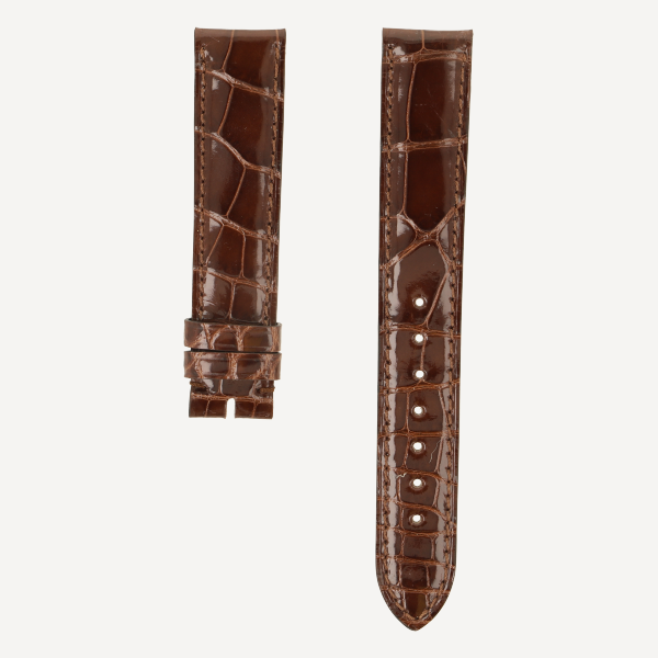 Alligator FC brillant Classic, Breite 18/16, Länge 115/75, Farbe chocolat, Naht ton in Ton