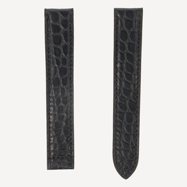 Alligator Pearls matt Deployante FS, Breite 17/16, Länge 100/95, Farbe dunkelblau