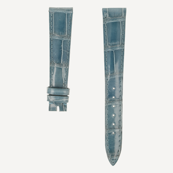 Alligator FC brillant bombé, Breite 16/12, Länge 105/70, Farbe jeansblau, Ton in Ton