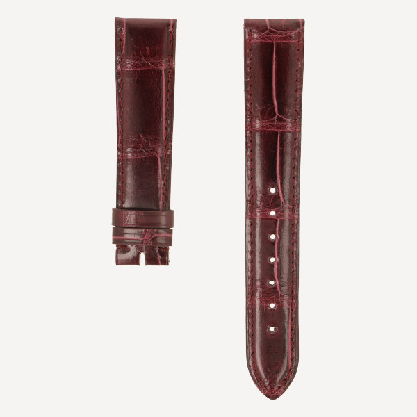 Alligator FC brillant Classic, Breite 18/16, Länge 115/75, Farbe bordeaux, Naht ton in Ton