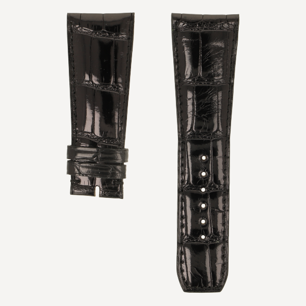 Alligator FC brillant bombé, Breite 25/20, Länge 105/70, Farbe schwarz, Ton in Ton