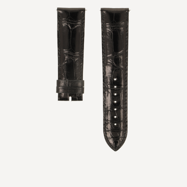 Alligator FC brillant CK, Breite 22/20, Länge 115/75, Farbe schwarz, Change-it, Handnaht